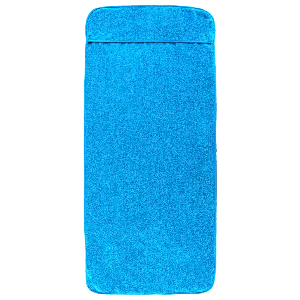 Asciugamani a filo Vidaxl 2 pezzi 400 g m² 75x200 cm tessuto turchese