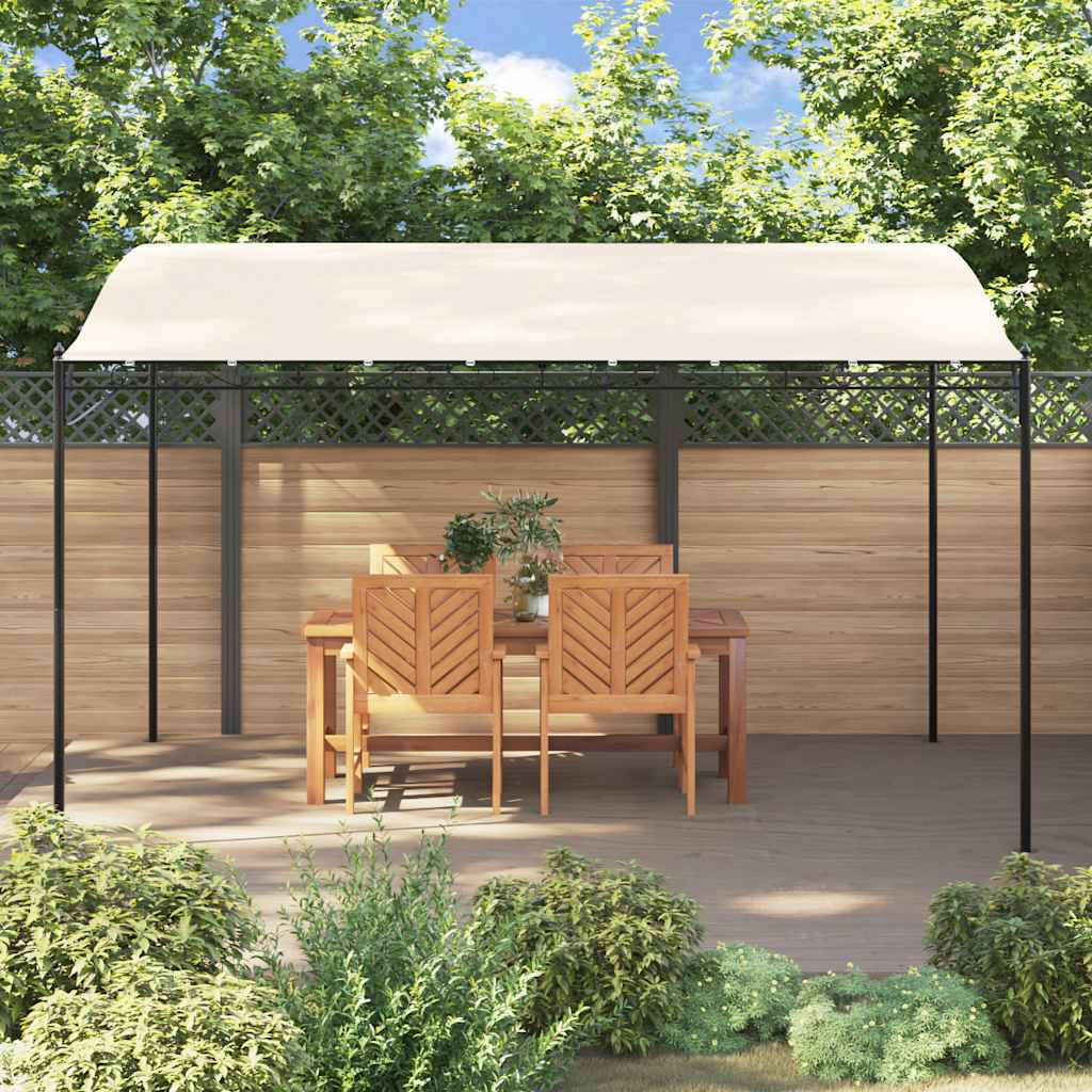 Vidaxl Luifel 4x3 m 180 g m² tessuto e crema in acciaio