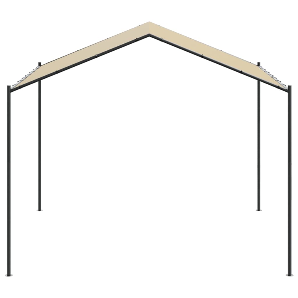 Vidaxl Garden Pavilion 4x4 m Acciaio e tessuto beige