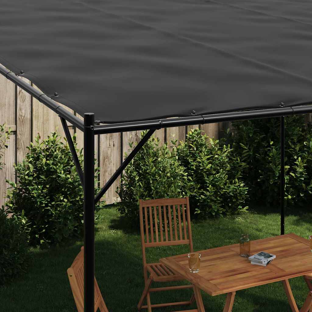 Vidaxl Arbor 4x4 m 180 g m² tessuto e antracite in acciaio