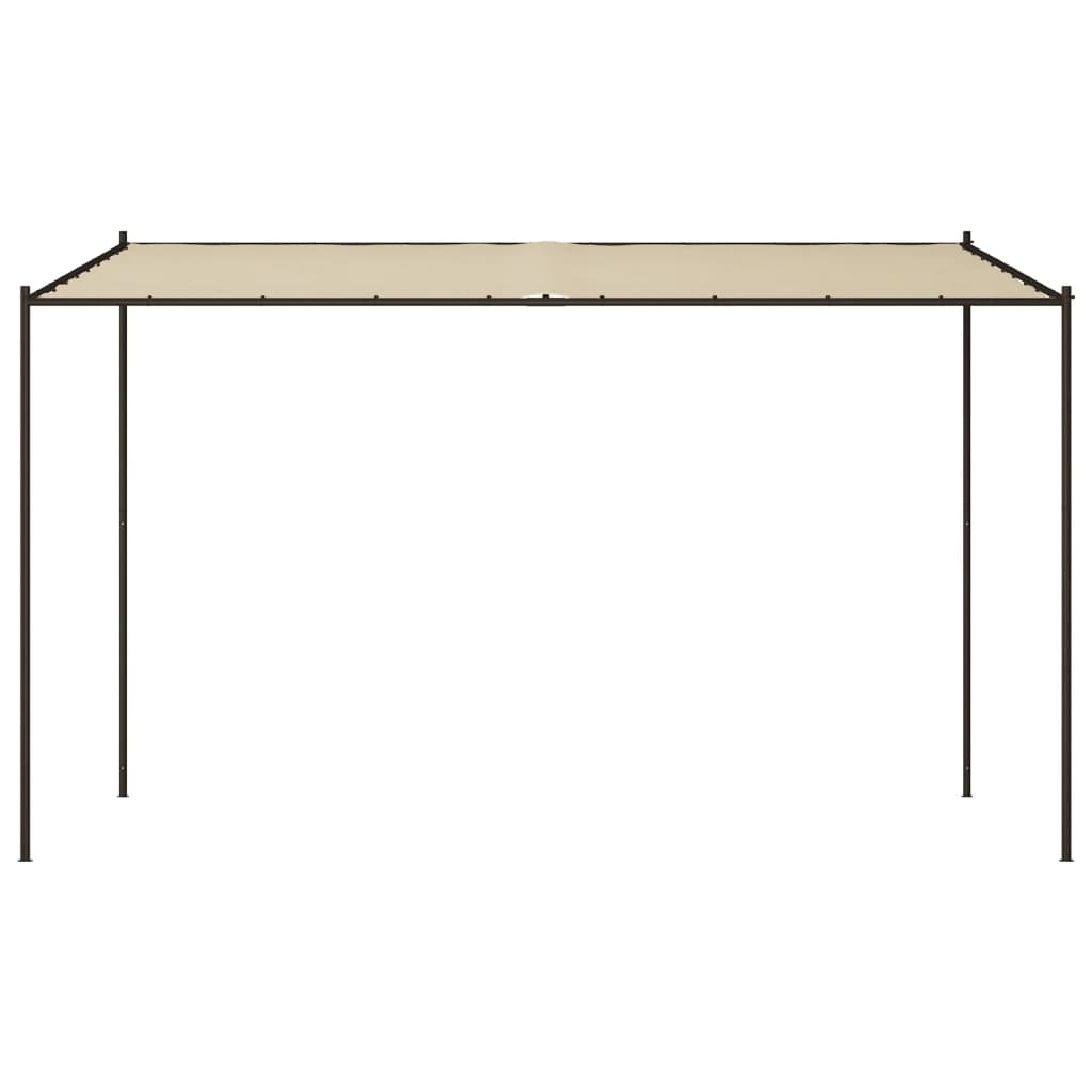 Vidaxl Arbor 4x4 m 180 g m² tessuto e beige in acciaio