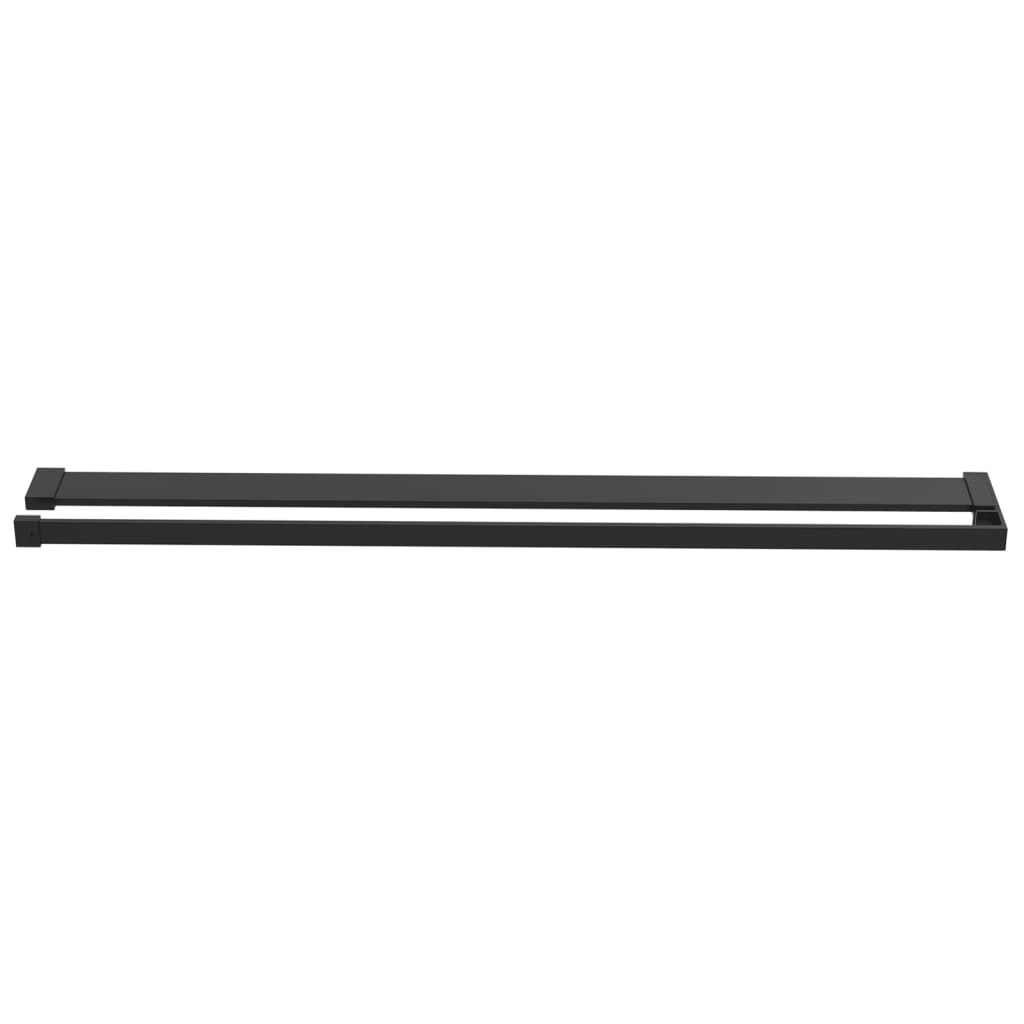 Muro de Vidaxl para caminar en la pared de ducha 80 cm de aluminio negro