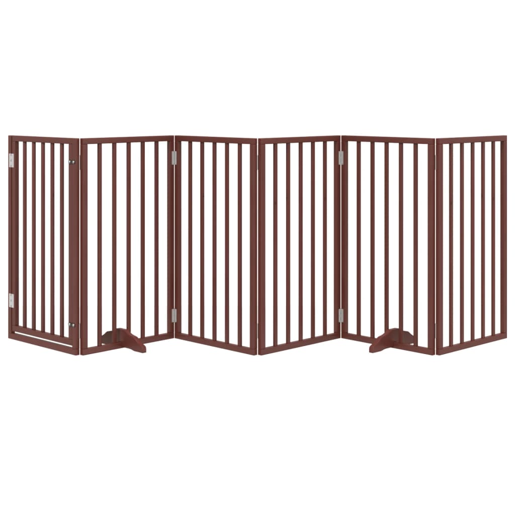 Vidaxl Dog Fence Plegable 6 paneles 300 cm Populier Wood Brown