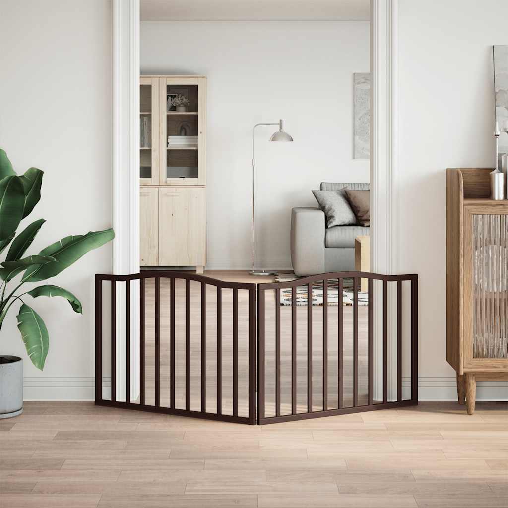 Vidaxl Dog Fence Plegable 2 paneles 160 cm Populier Wood Brown Oak