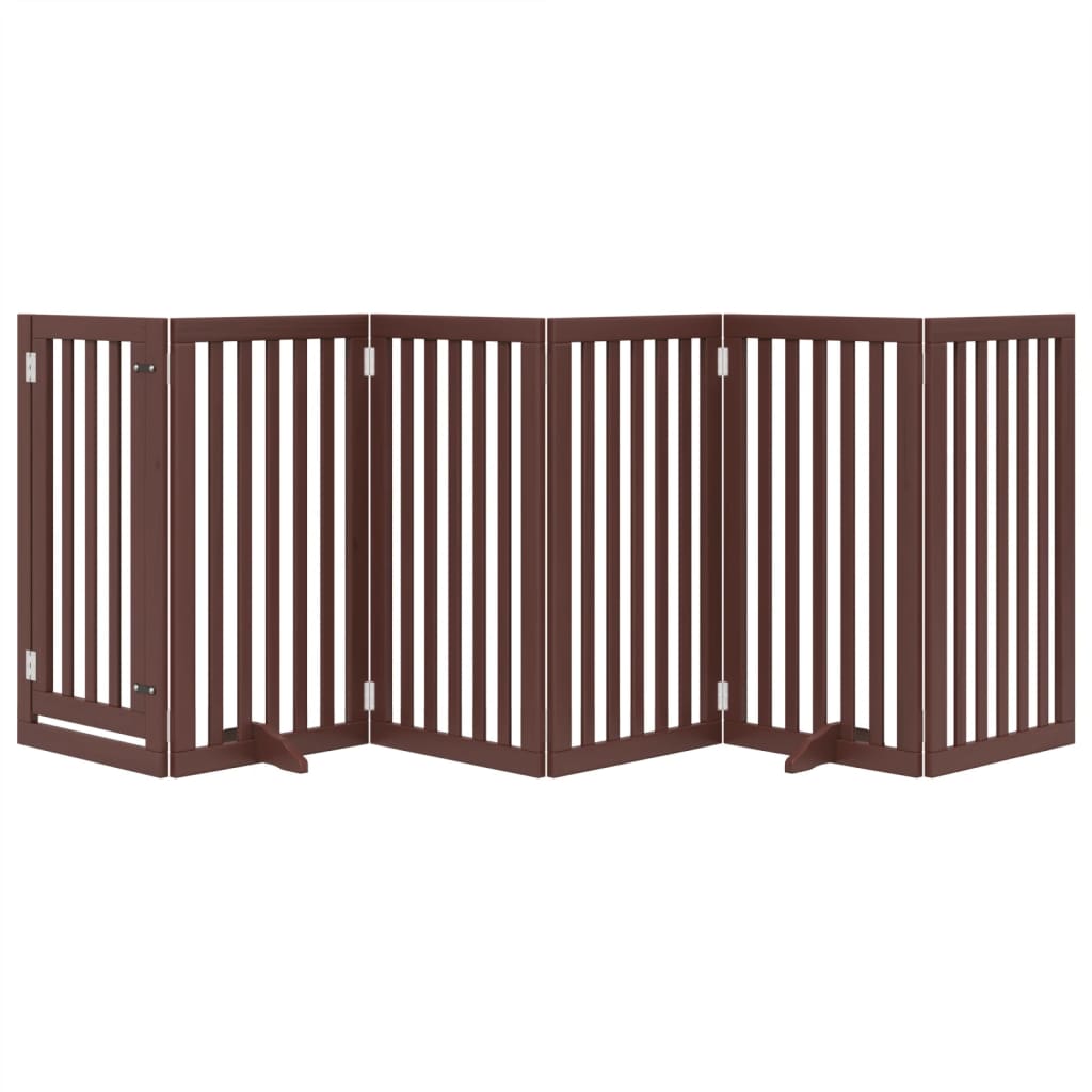 Vidaxl Dog Fence Collapsible 6 pannelli 300 cm Populier Wood Brown