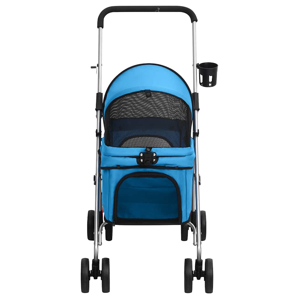Vidaxl Dog Car pieghevole 76x50x100 cm tessuto blu blu