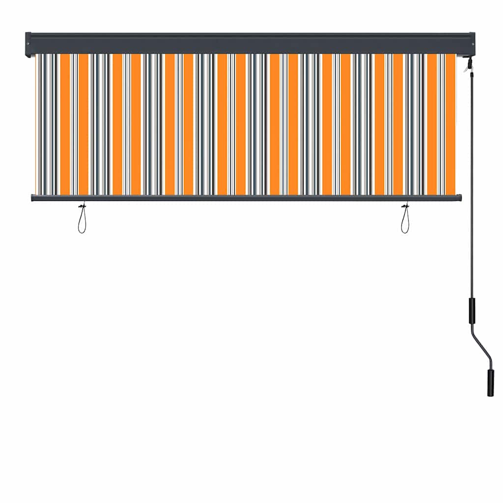 Tenda a rullo Vidaxxl gialla e blu 180 x 250 cm in tessuto e alluminio
