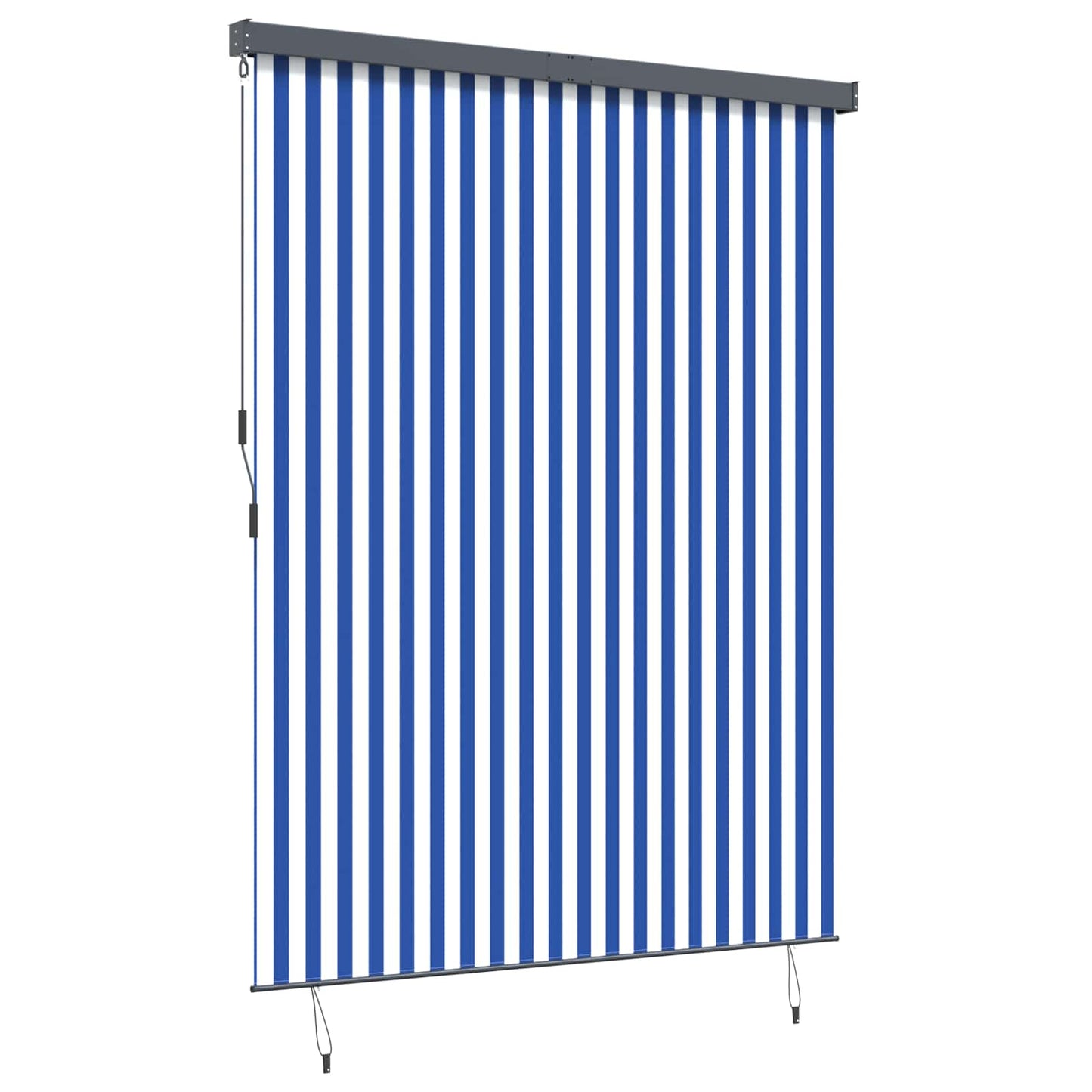 Tenda a rullo Vidaxxl blu e bianca 200 x 250 cm in tessuto e alluminio