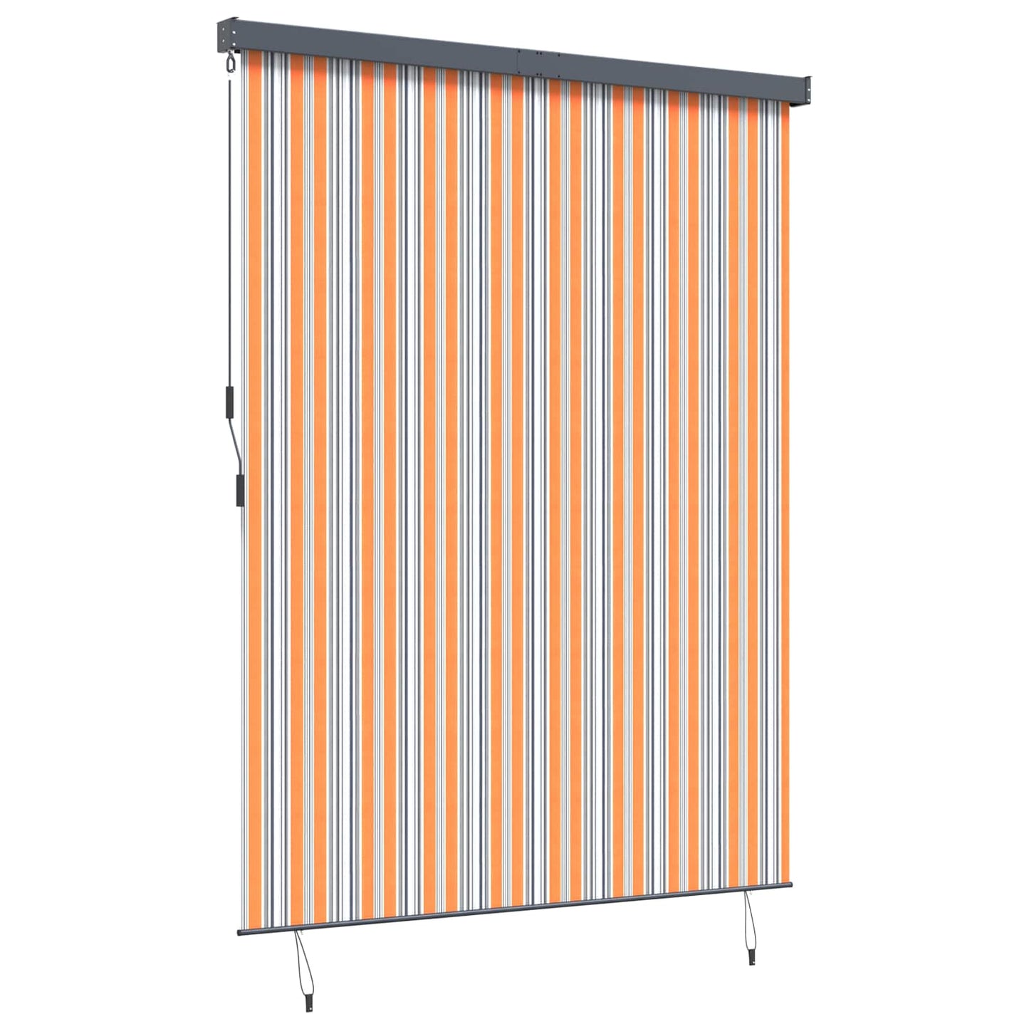 Tenda a rullo Vidaxxl gialla e blu 200 x 250 cm in tessuto e alluminio