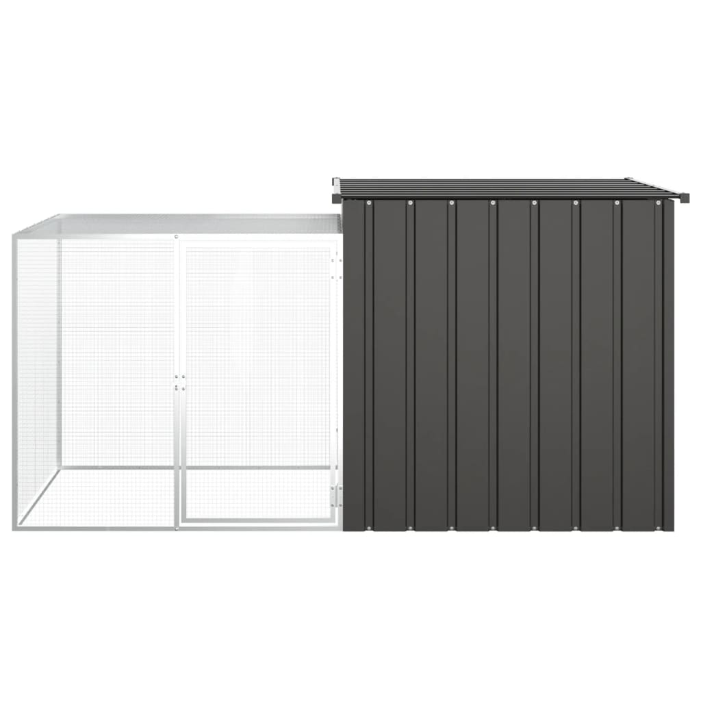 Vidaxl Rabbit Hutch 200x91x100 cm de acero galvanizado antracita