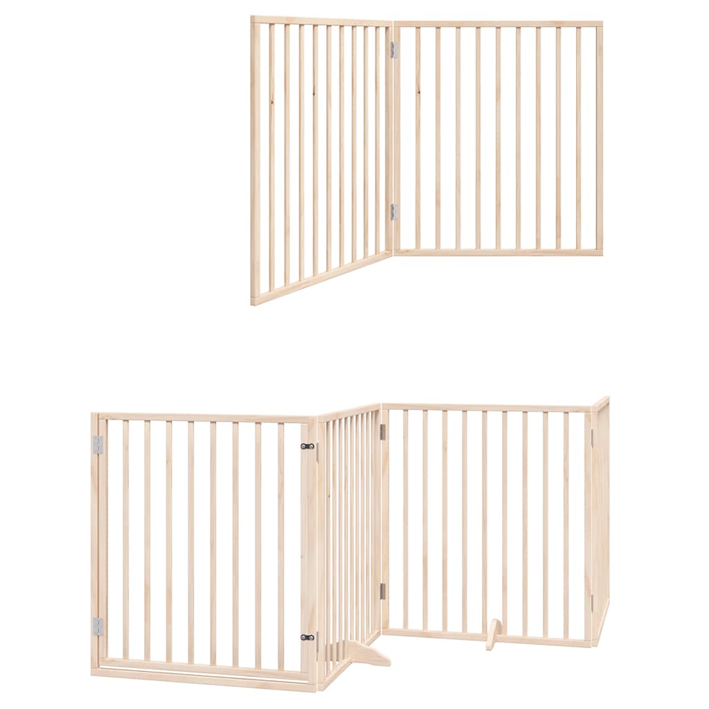 Vidaxx puerta plegable para perros con puerta 12 paneles 960 cm madera de álamo