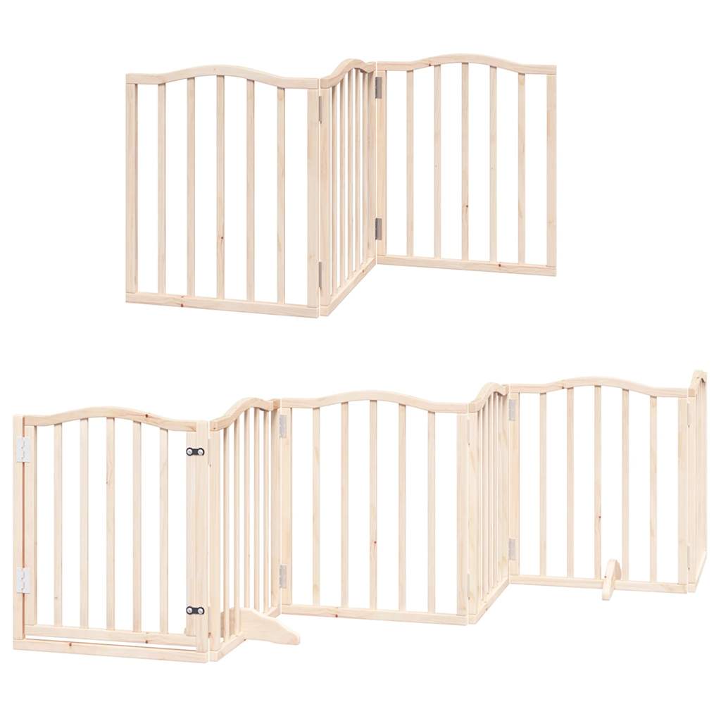 Vidaxx puerta plegable para perros con puerta 15 paneles 750 cm madera de álamo