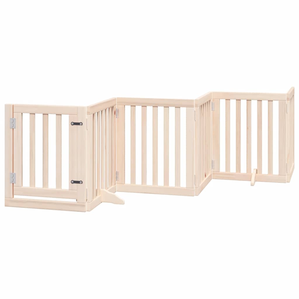 Vidaxx puerta plegable para perros con puerta 15 paneles 750 cm madera de álamo