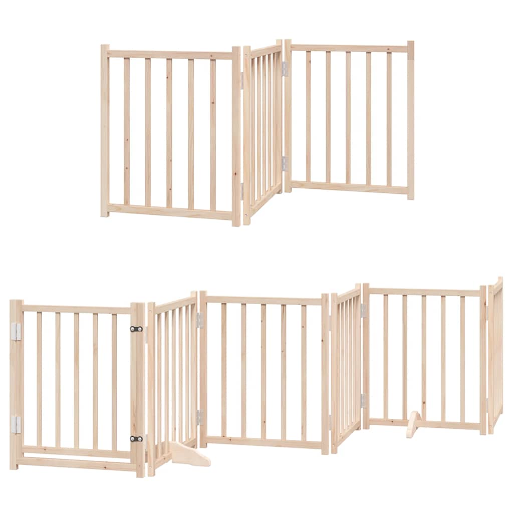 Vidaxx puerta plegable para perros con puerta 15 paneles 750 cm madera de álamo