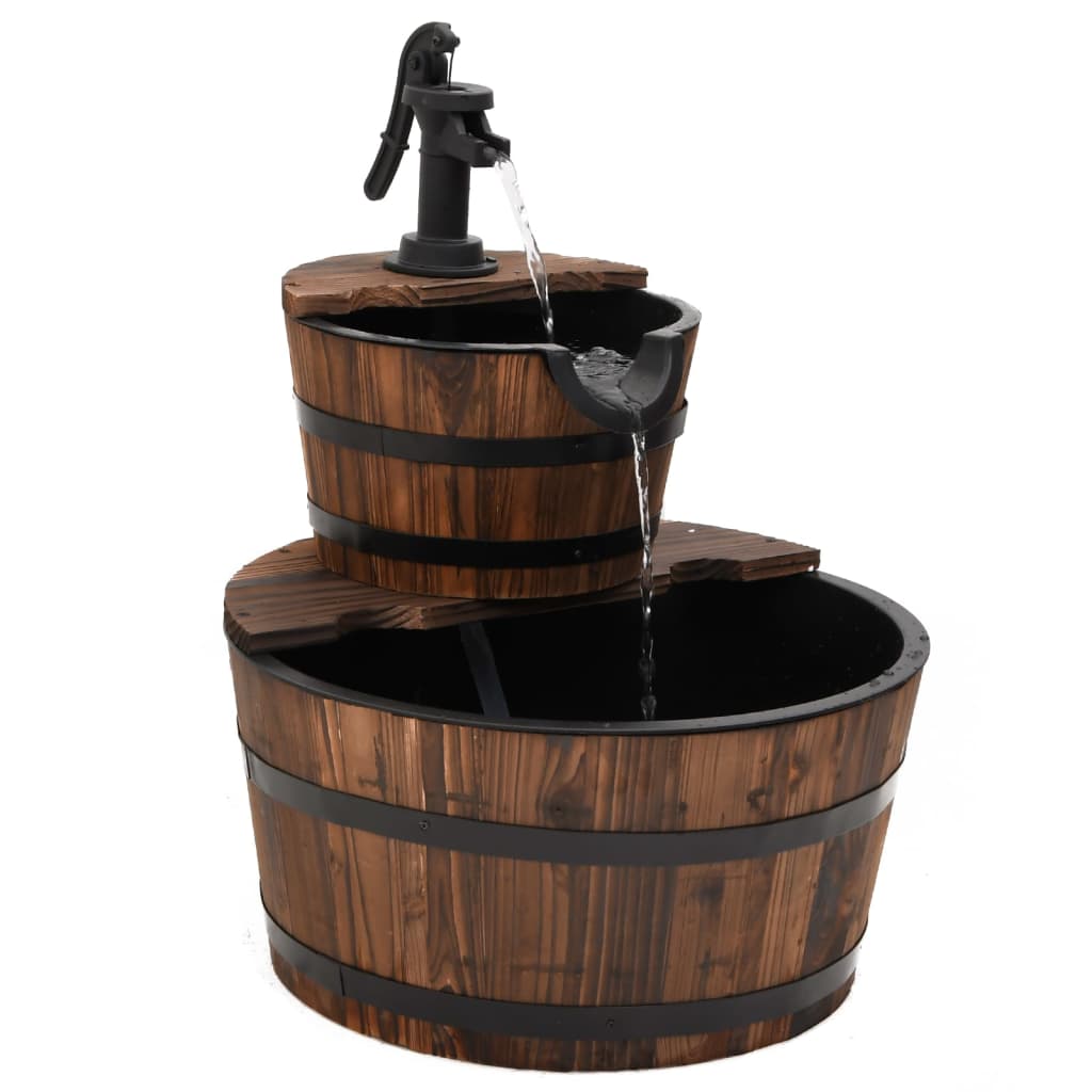 Funga d'acqua Vidaxl con pompa 44.5x44.5x58 cm Pineo solido
