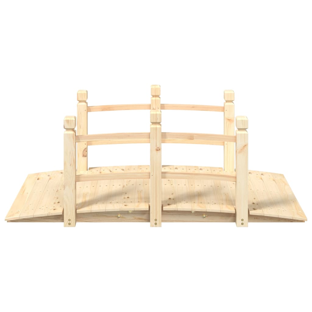 Vidaxl Garden Bridge con corrimano 150x67x56 cm Pineo solido