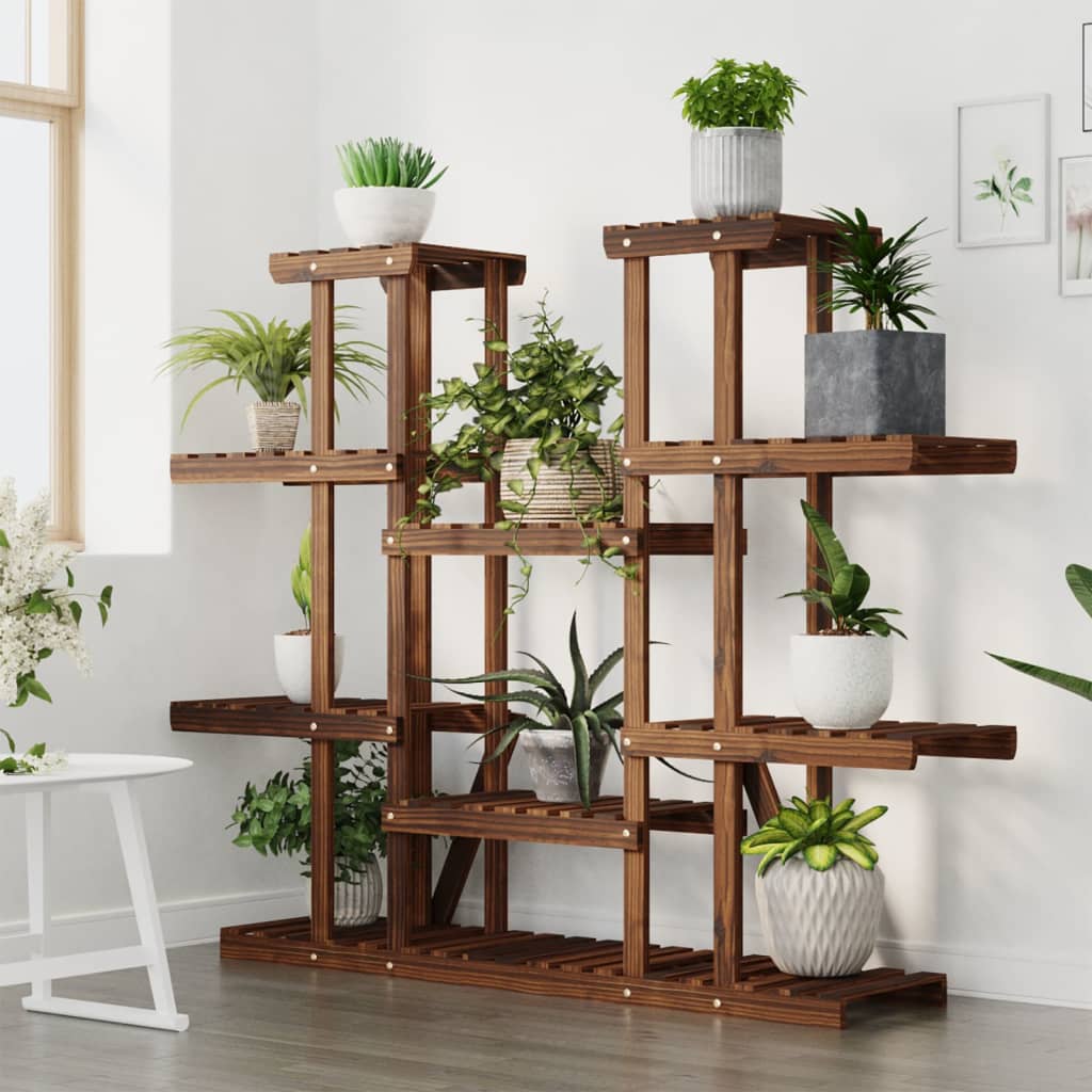 Estándar de la planta Vidaxl 110x25x110.5 cm de pino sólido