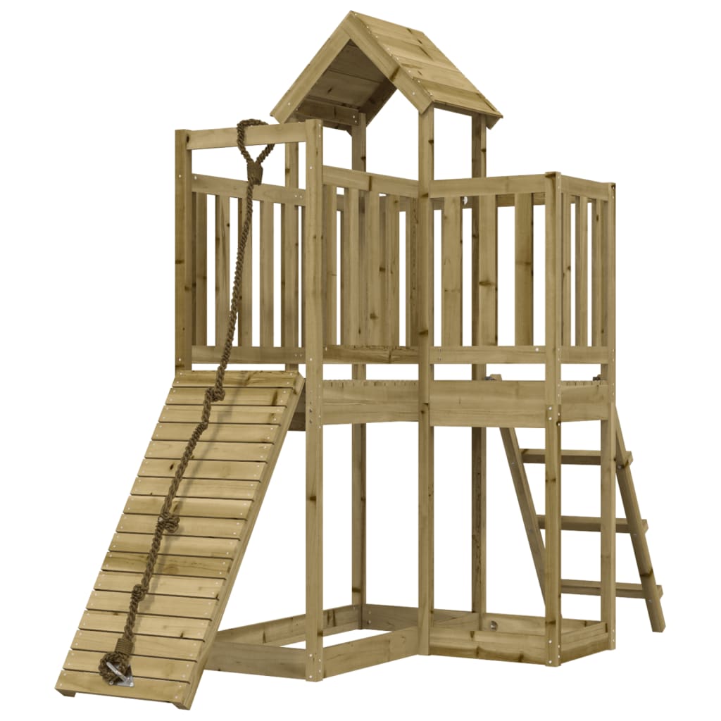Vidaxl Speelhuis con Pine impregnado de la pared trepadora