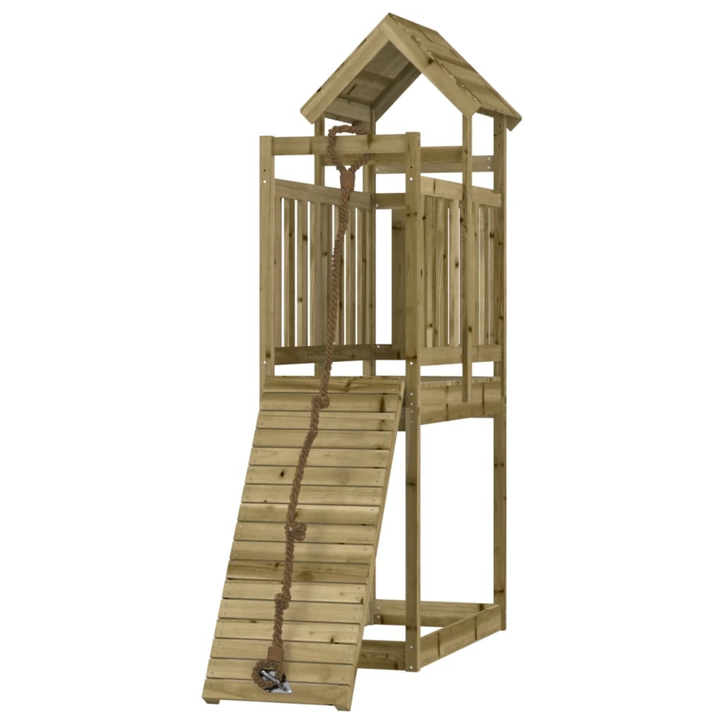Vidaxl Speelhuis con Pine impregnado de la pared trepadora
