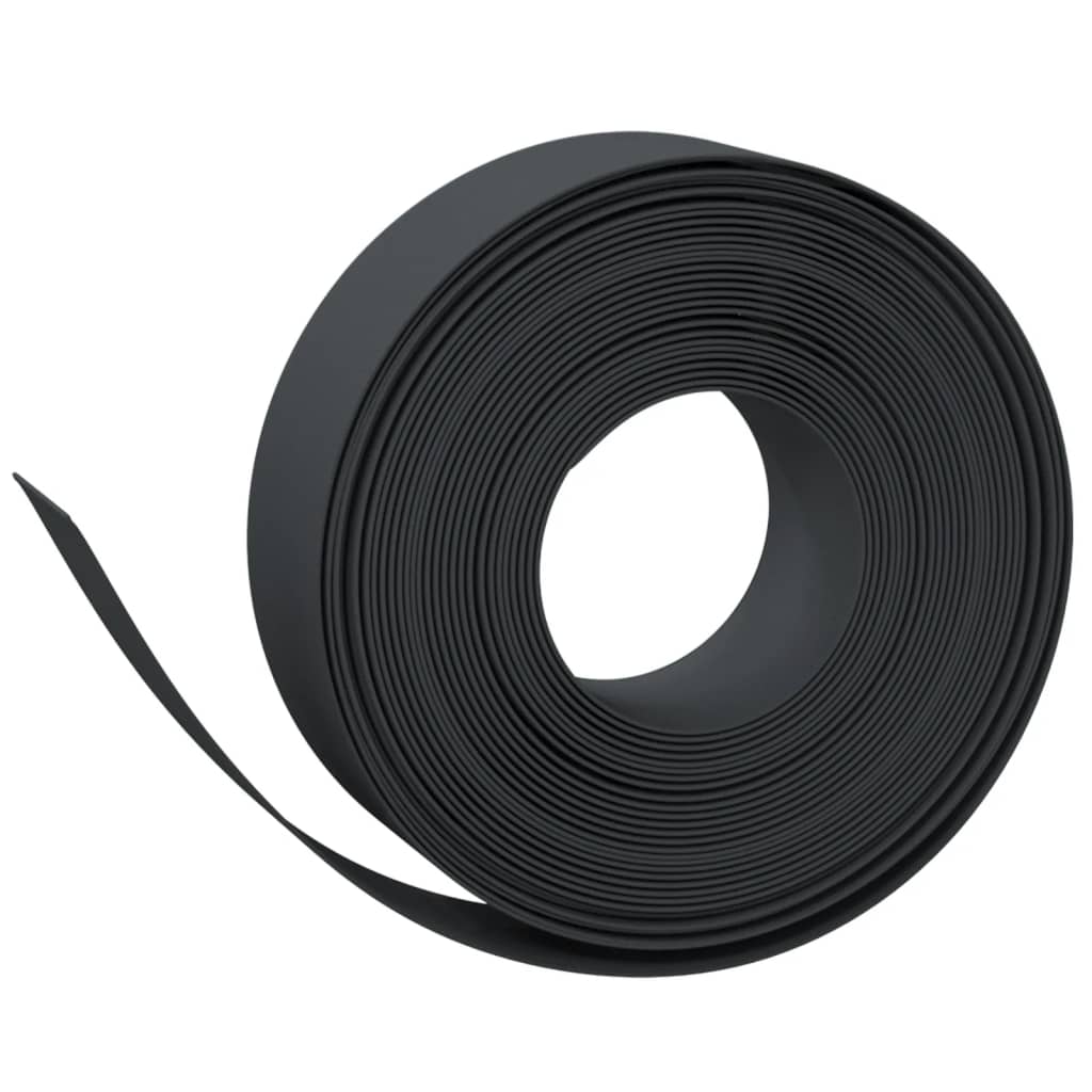 Vidaxl Bordes de jardín 5 st 10 m 15 cm de polietileno negro