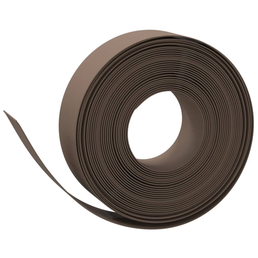 Bordes de jardín Vidaxl 3 st 10 m 15 cm de polietileno marrón