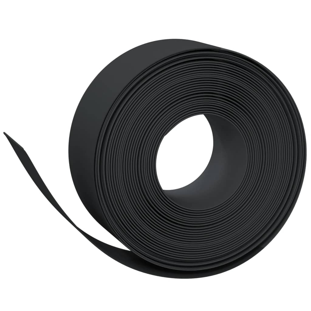 Bordes de jardín Vidaxl 3 st 10 m 20 cm de polietileno negro