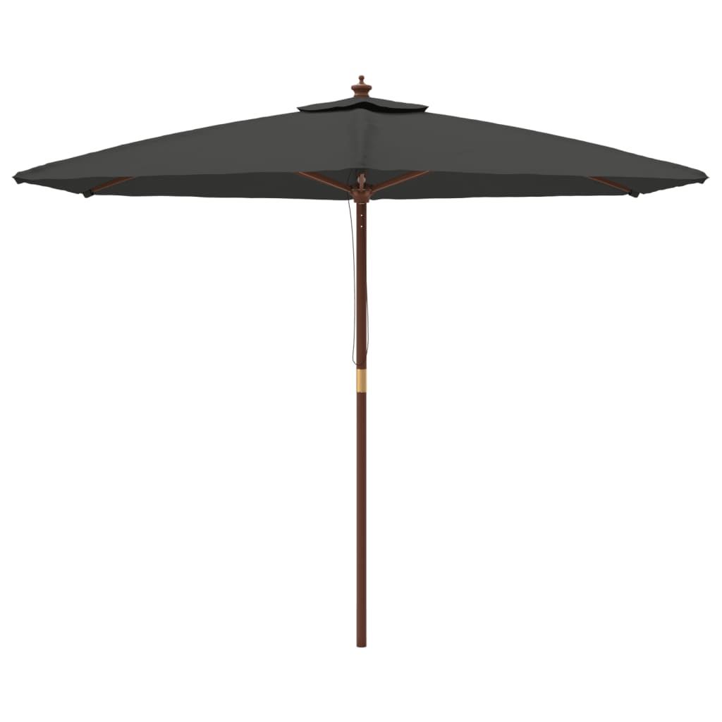 Vidaxl Parasol con polo in legno 299x240 cm antracite -lorato