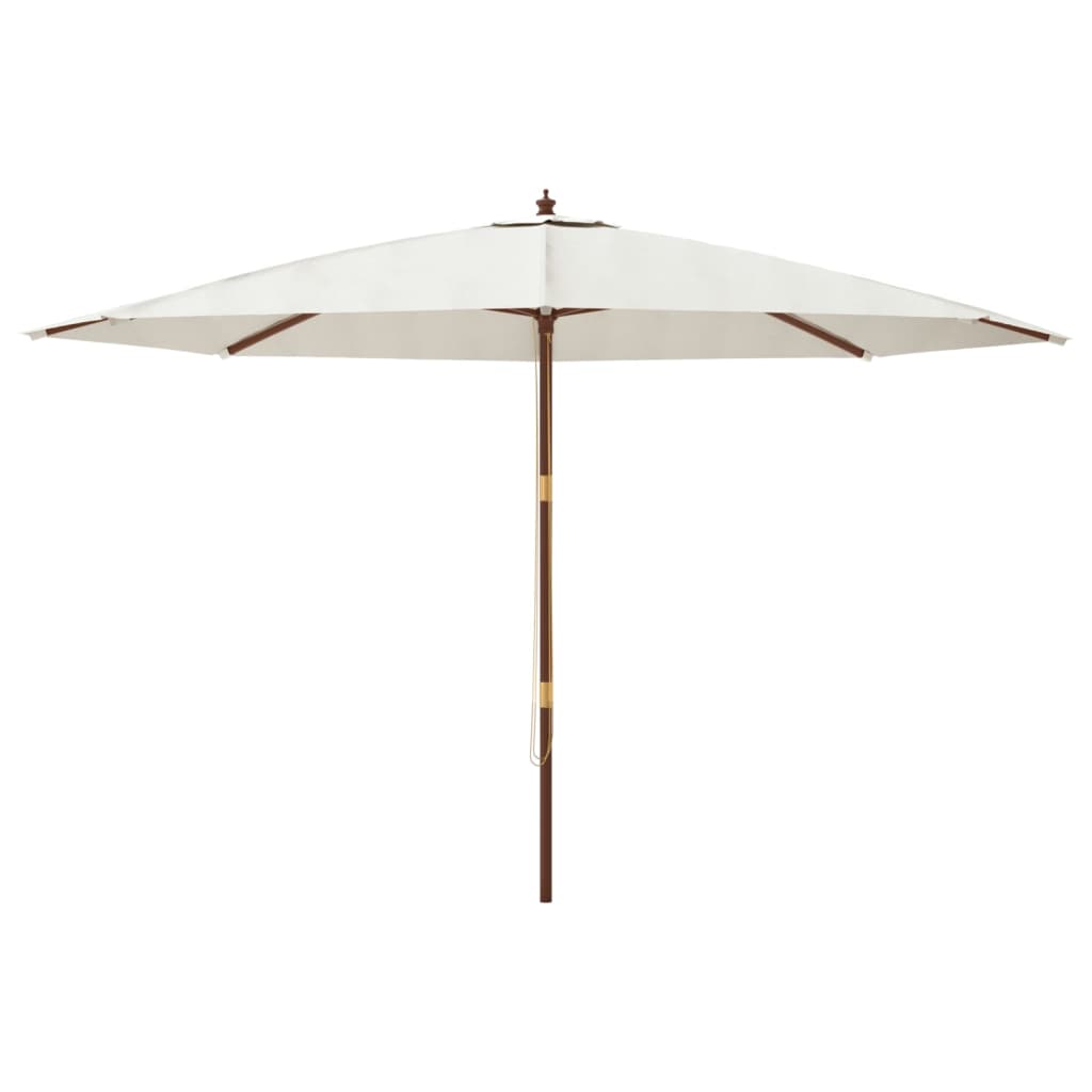 Ombrellone Vidaxx con palo in legno 400x273 cm color sabbia