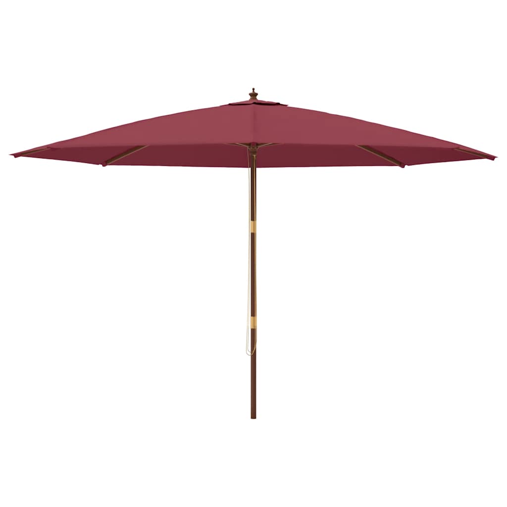 Sombrilla vidaxx con palo de madera 400x273 cm burdeos