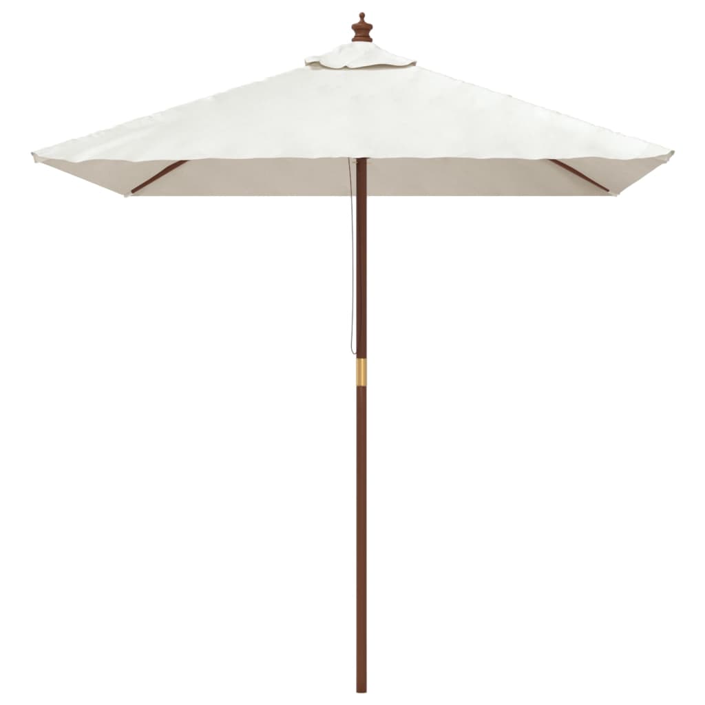 Sombrilla Vidaxx con palo de madera 198x198x231 cm color arena