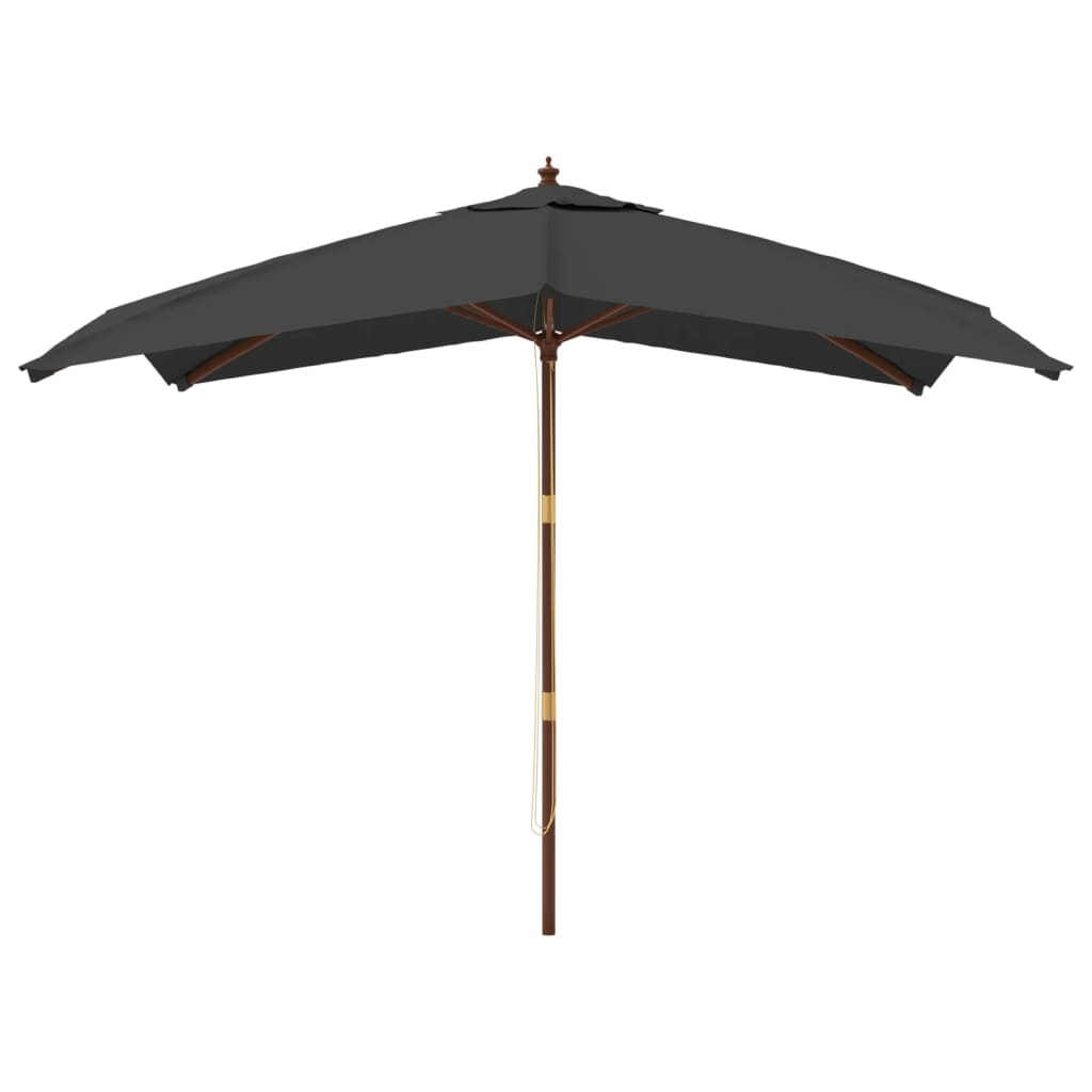 Vidaxl Parasol con polo in legno 300x300x273 cm antracite -colorato