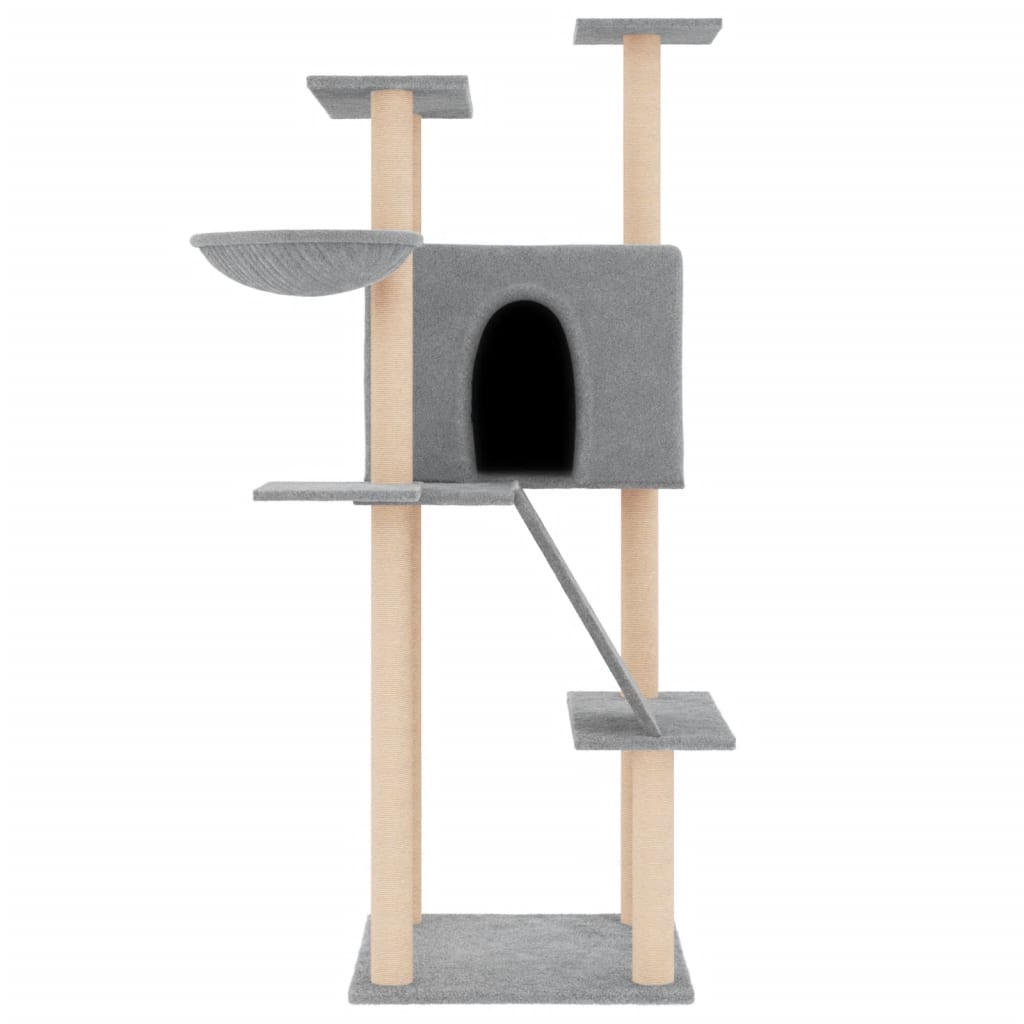 Vidaxl Cat Furniture con graffi di sisal 143 cm grigio chiaro