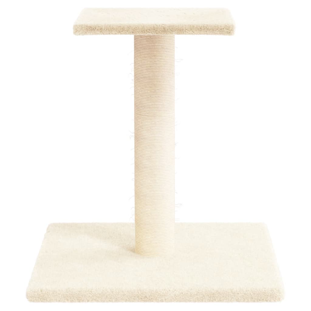 Vidaxl Scratching Post con piattaforma a 38 cm crema