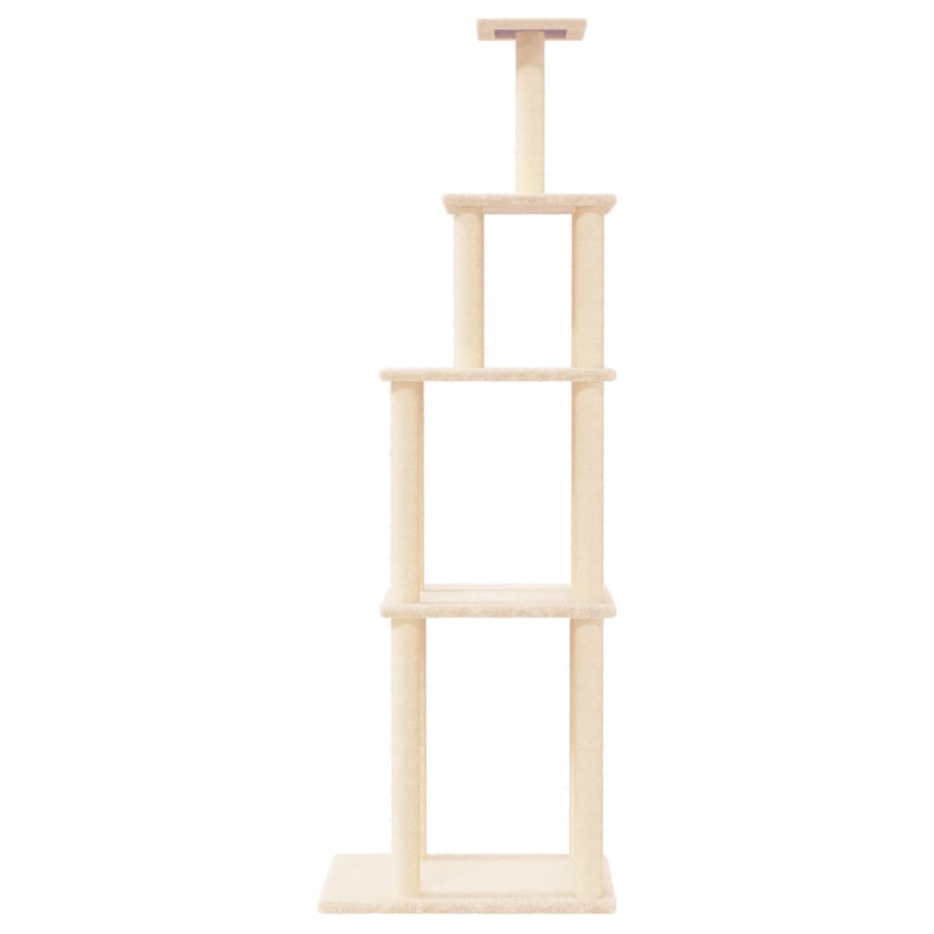 Vidaxl Cat Furniture con graffi di sisal a 183 cm crema