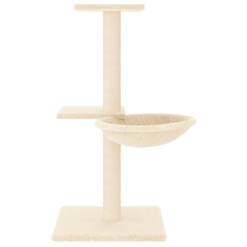 Muebles de gato de Vidaxl con postes de rascado de sisal 72 cm de crema