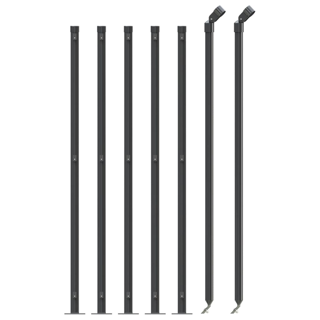 Fence a rete Vidaxl con flangia 0,8x10 M antracite