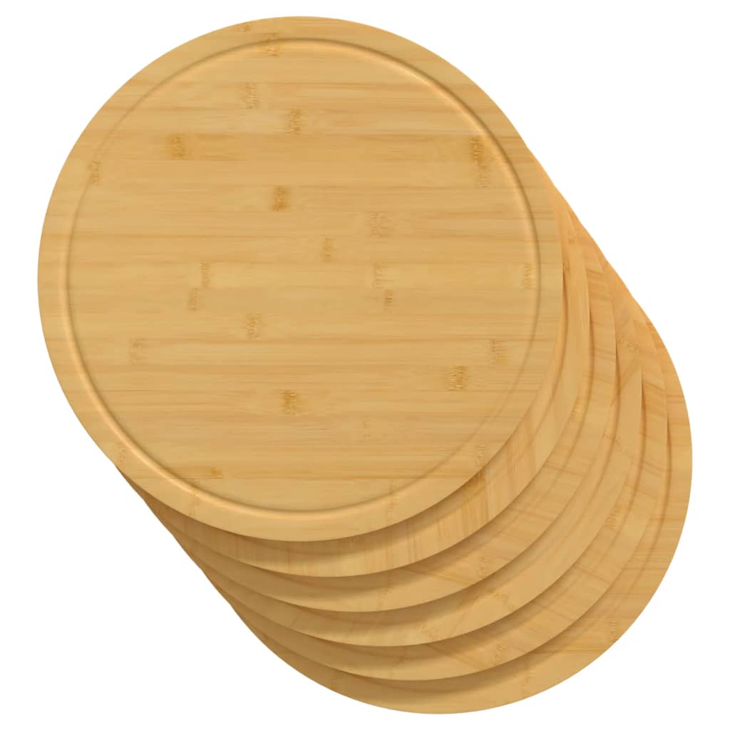 Vidaxl taglieri 6 pezzi Ø30x1,5 cm Bamboo