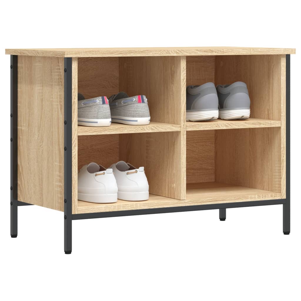 Gabinete de zapatos Vidaxl 69x35x50 cm de madera propiedad de Oak de Oak