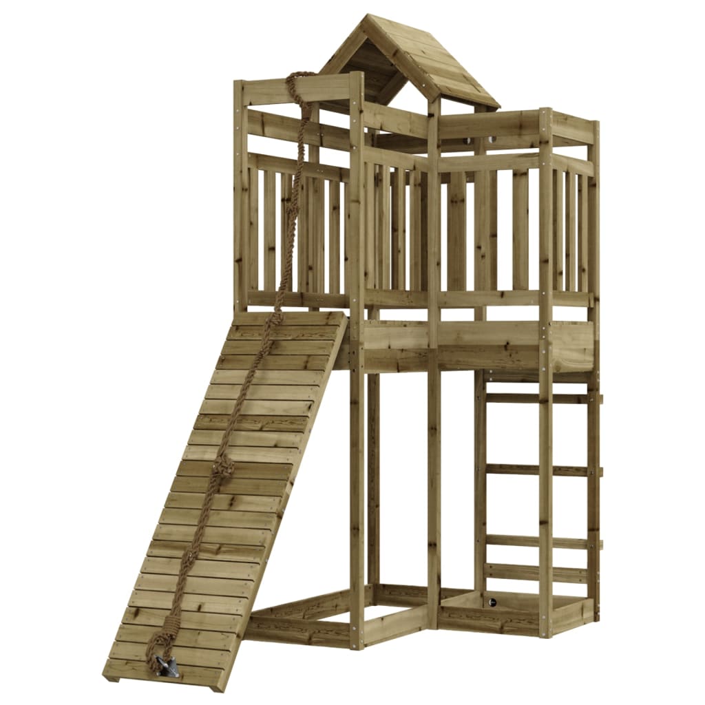 Vidaxl Speelhuis con Pine impregnado de la pared trepadora