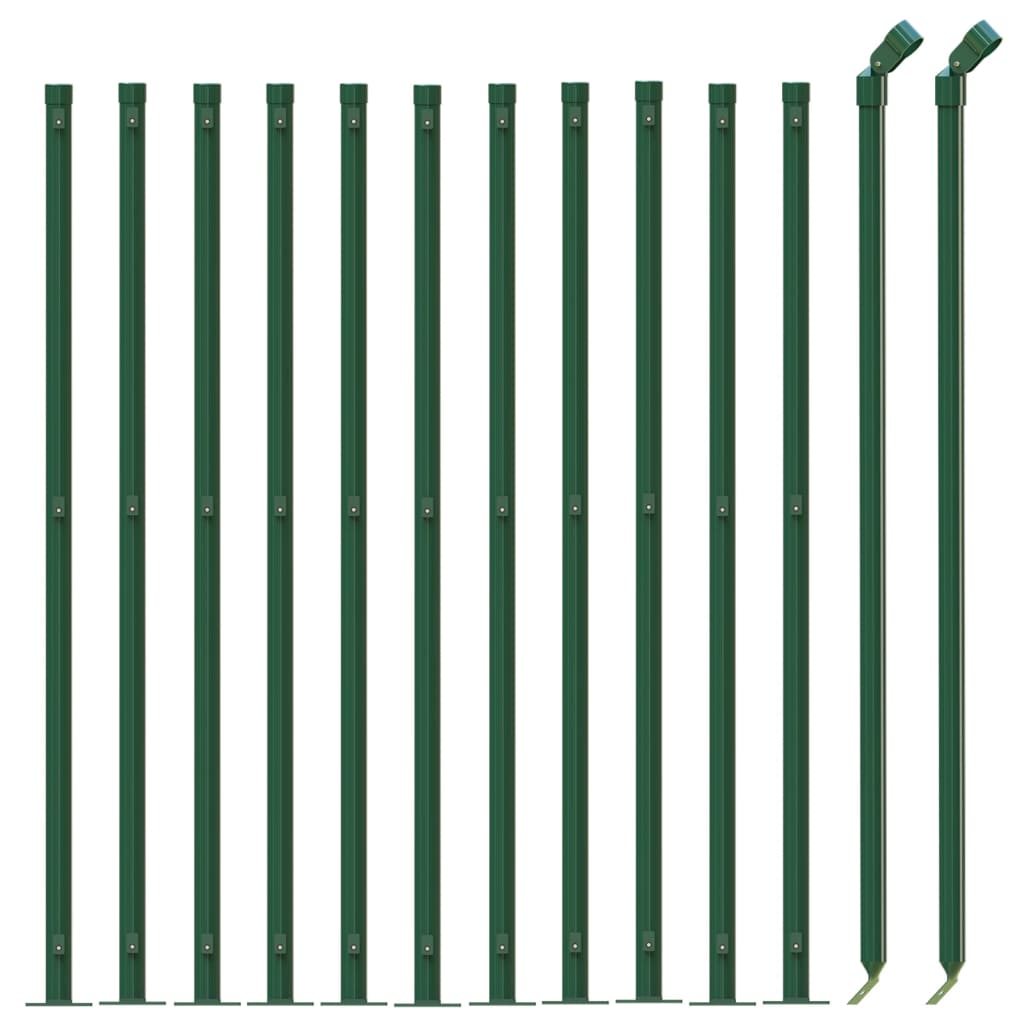 Vidaxl draadgaashek met flens 1,1x25 m groen