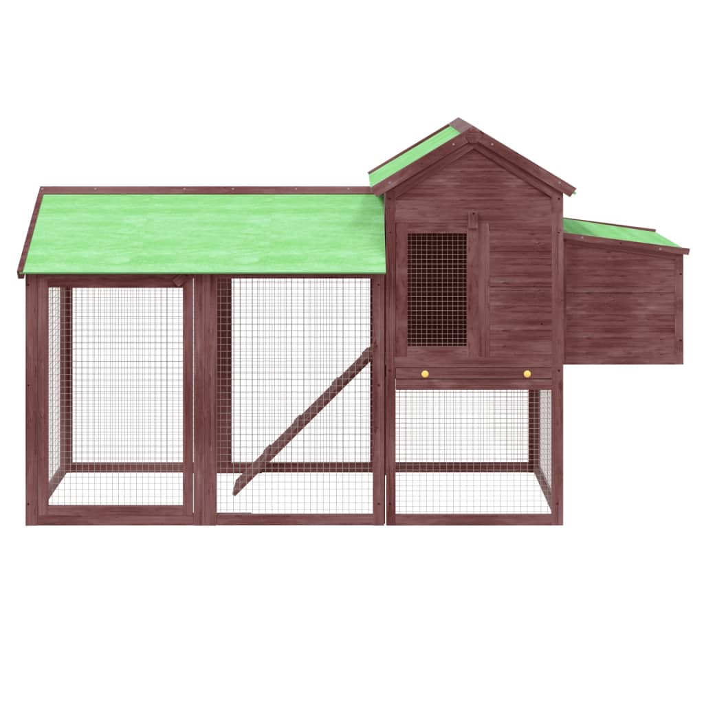 Vidaxl Chicken Coop 193x65x117 cm cilindro di mokka solido