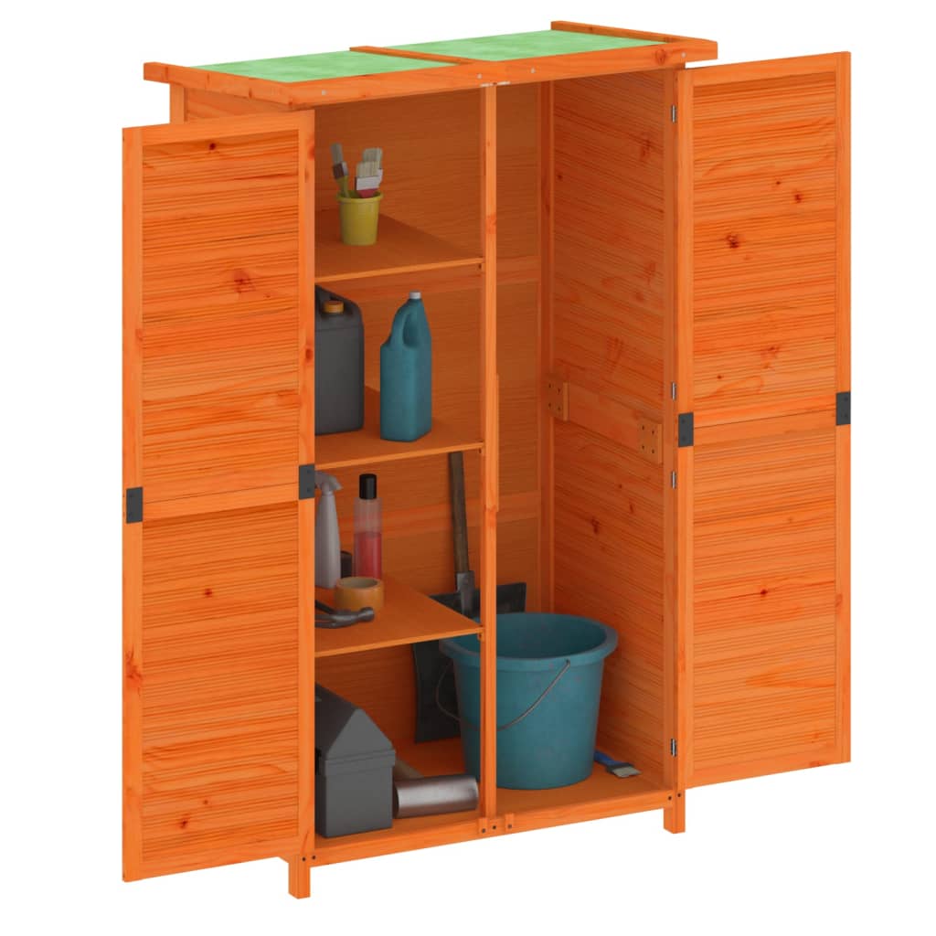 Vidaxl Garden capannone 83x57x140 cm Pinna solido marrone