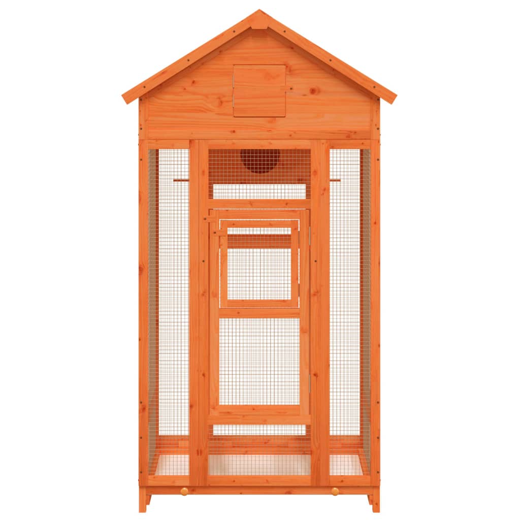 Vidaxl Aviary 91.5x53x170 cm Pine Pine Brown