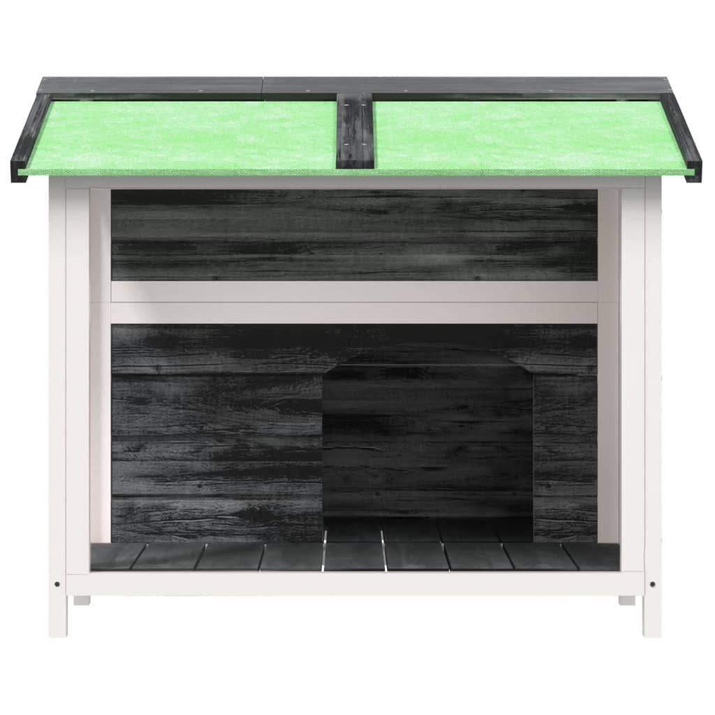 Vidaxl Dog Loft 96x87x80.5 cm Grigio a pino solido
