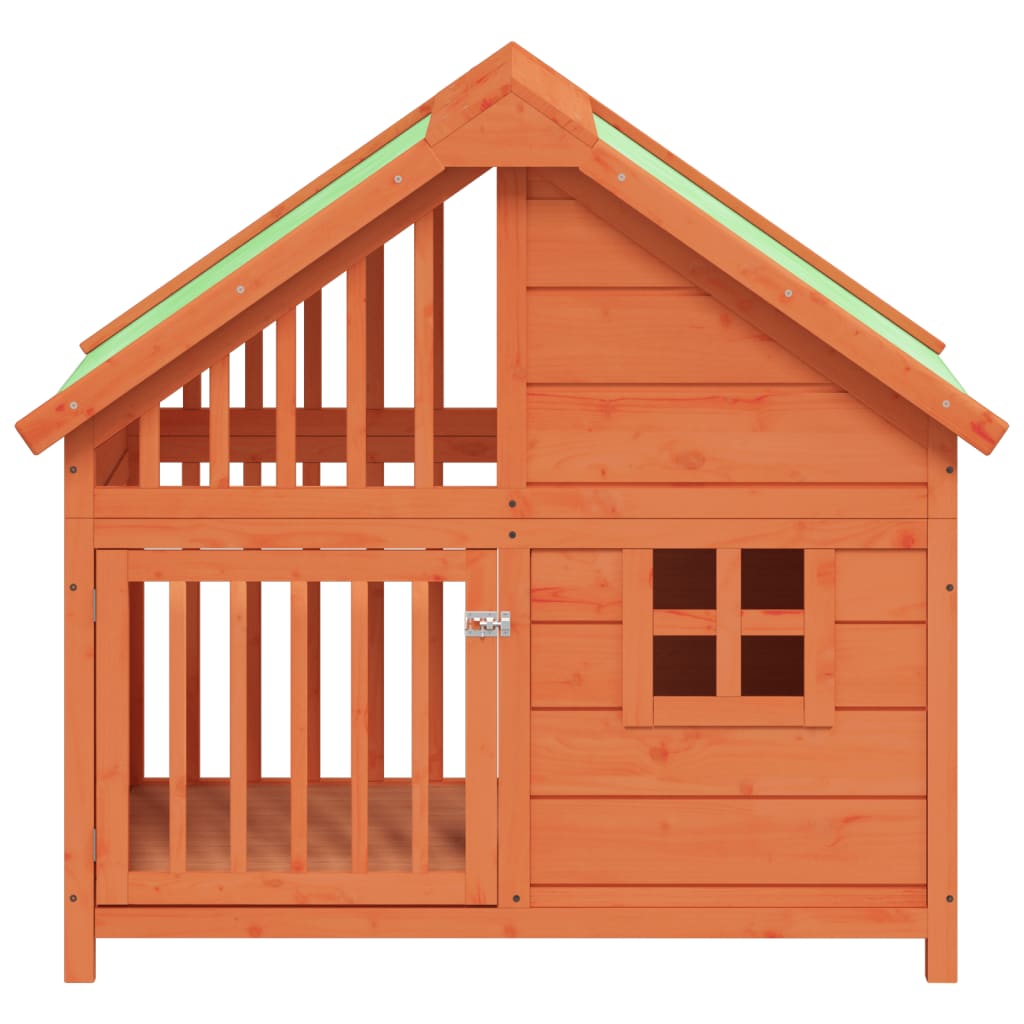 Vidaxl Dog Loft 96x60.5x87 cm Pine Solid Brown