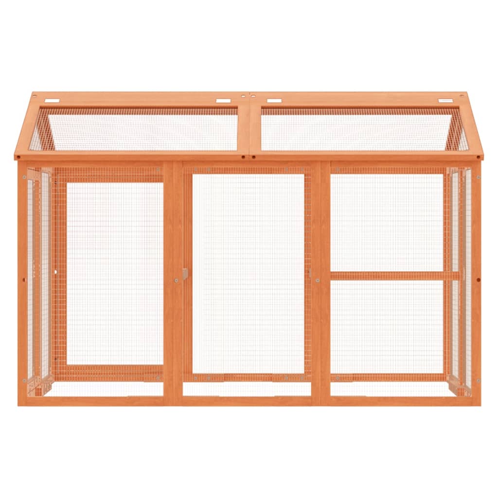 Anelli di animale Vidaxl 141x94x104 cm Pinna solida marrone