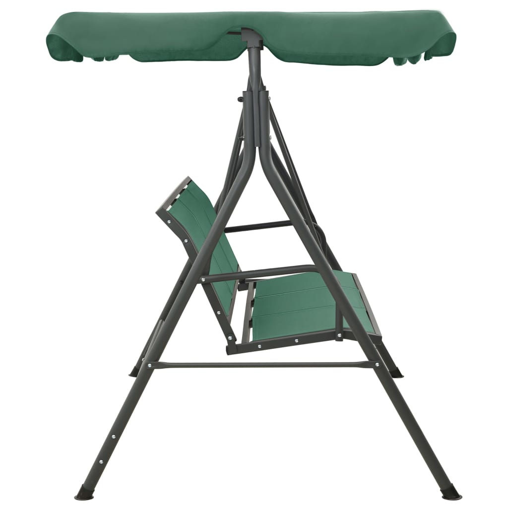 Vidaxl Swing Bench 170 cm Testileen e verde in acciaio