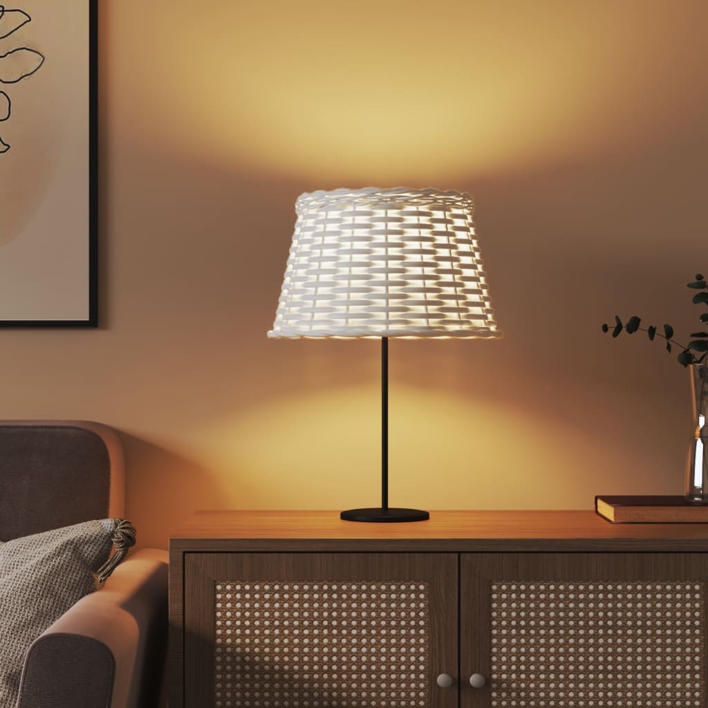 VIDAXL paralume Ø38x23 cm wicker bianco