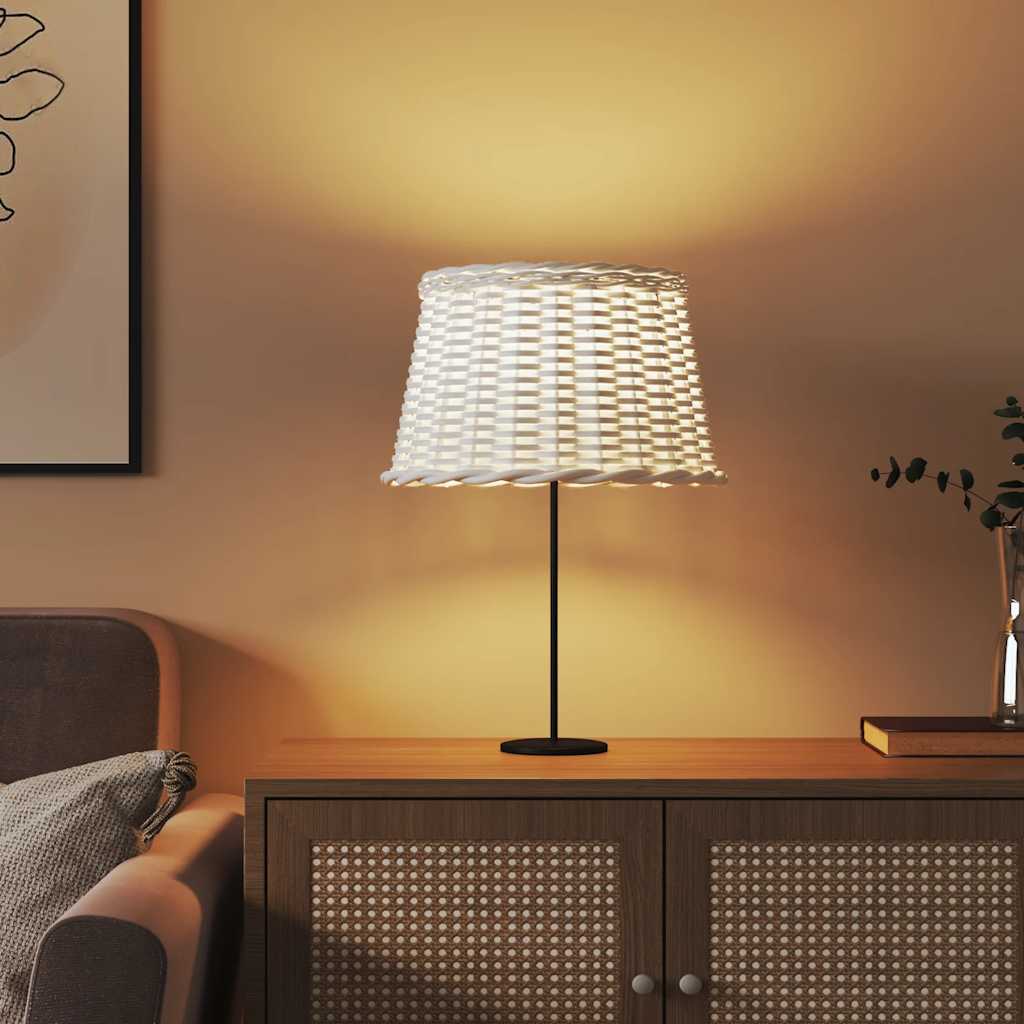 VIDAXL paralume Ø45x28 cm wicker bianco