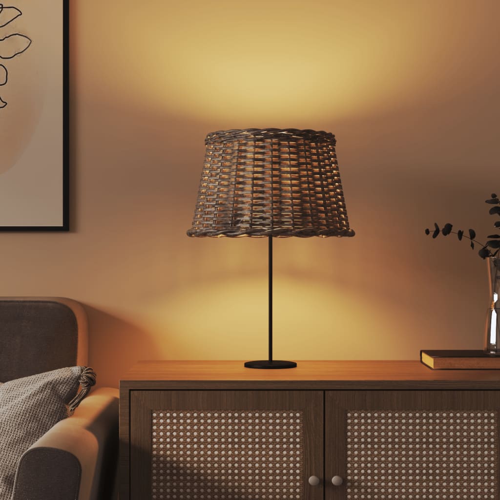 Pantalla de lámpara Vidaxl Ø45x28 cm mimbre marrón